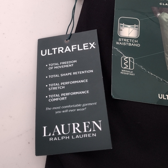 NWT Lauren Ralph Lauren Black Classic Stretch Tailored Fit Dress Pants Sz30W×32L - Picture 15 of 15
